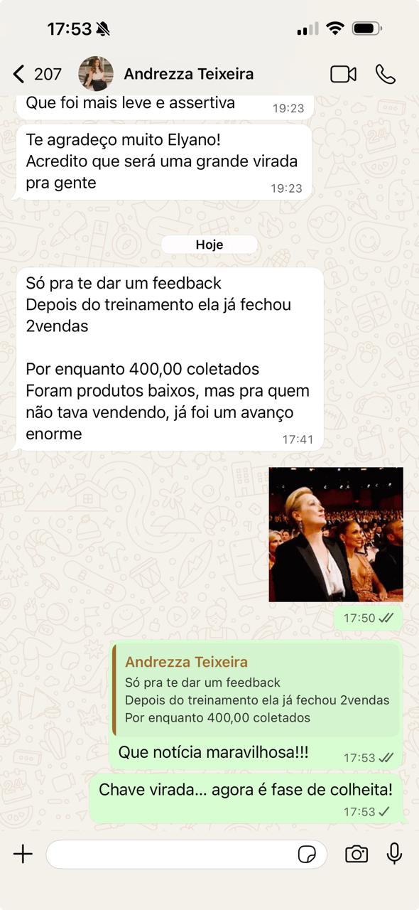 Depoimento de cliente de Elyano Veras