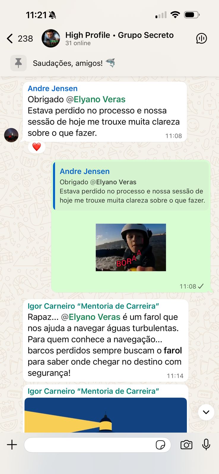 Depoimento de cliente de Elyano Veras