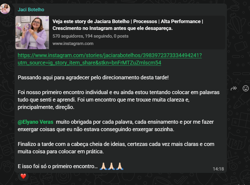 Depoimento de cliente de Elyano Veras
